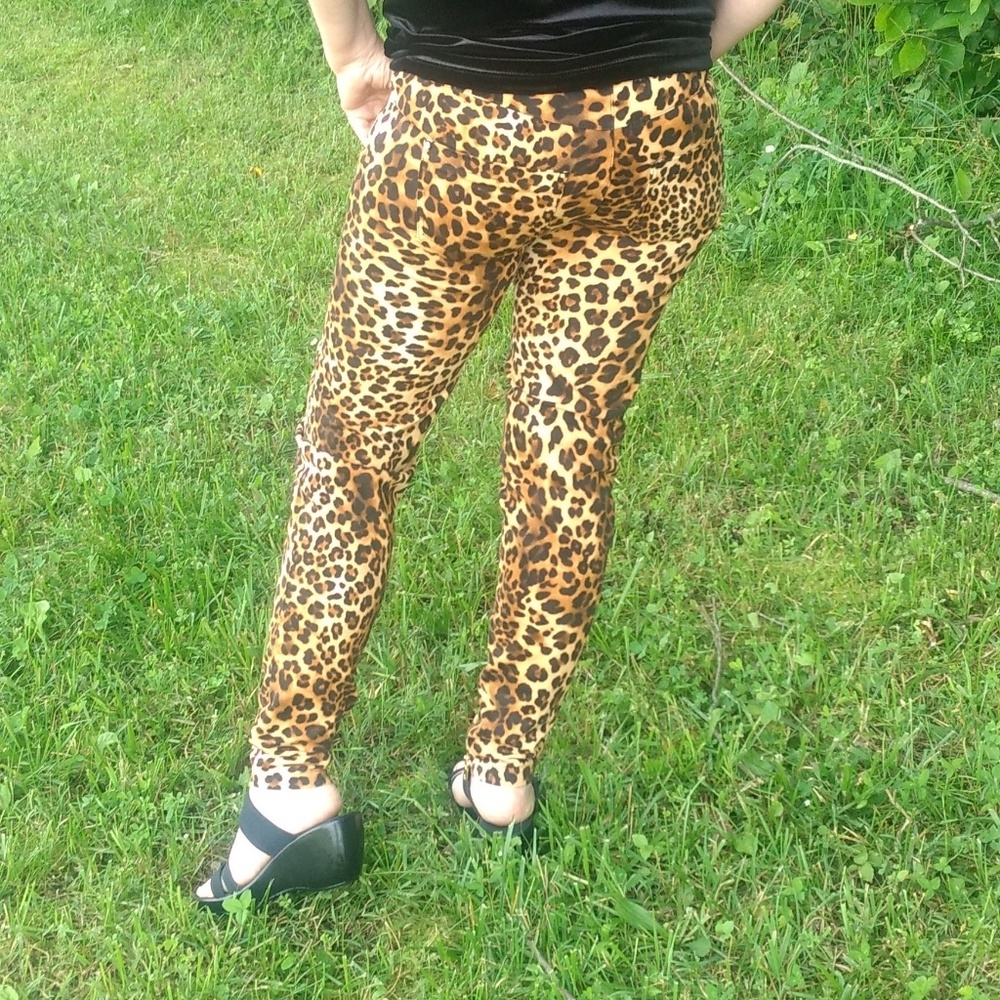 Zara Trafaluc Leopard Ankle Zip Skinny Pants MMXII - Picture 6 of 8
